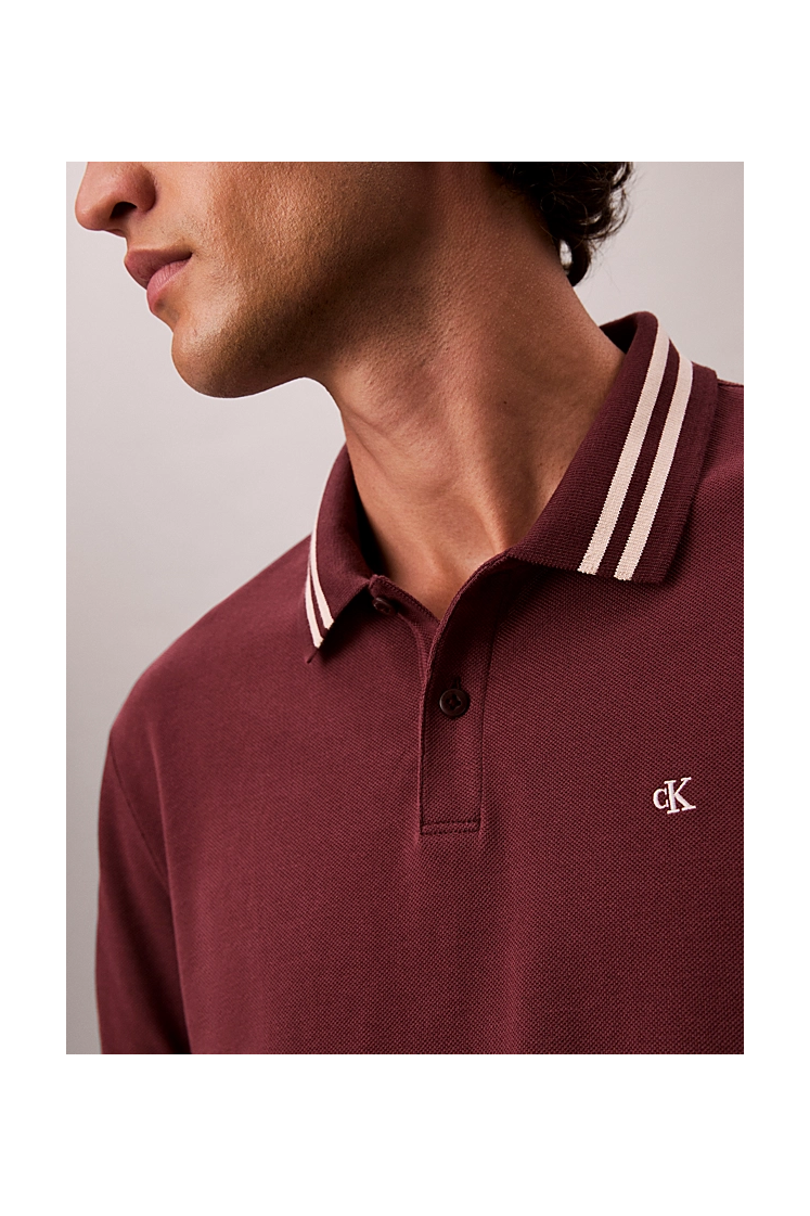 Polo Calvin Klein Jeans Monogram Tipped Pique